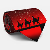 Kerstmis Mannen Red Sky Star Lite Night Stropdas (Opgerold)