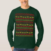 Kerstmis, Mannen "Ugly Sweater" T-Shirt Long Müeve (Voorkant)