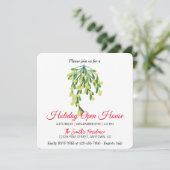 Kerstmis maretak kerstkaart (Staand voorkant)