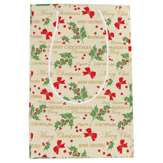 Kerstmis maretak" medium cadeauzakje (Voorkant)