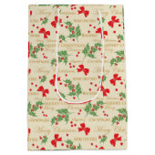 Kerstmis maretak" medium cadeauzakje (Achterkant)