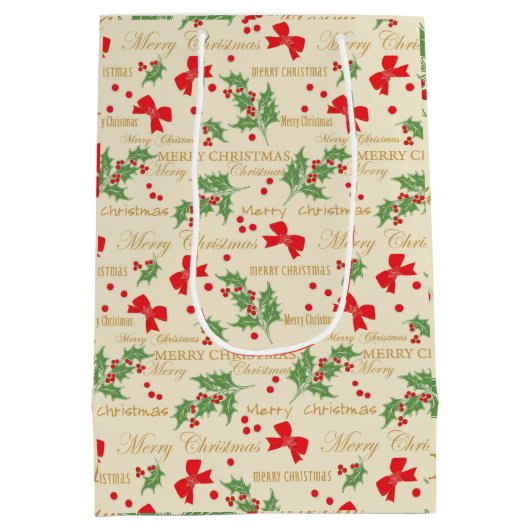 Kerstmis maretak" medium cadeauzakje (Achterkant)