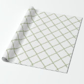 Kerstmis maretak trellis slinger cadeaupapier (Uitgerold)
