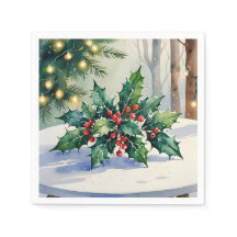 Kerstmis maretak vakantie aquarel