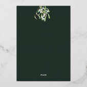 Kerstmis: Margarita en Mistletoe Party Gold Folie Uitnodiging (Achterkant)