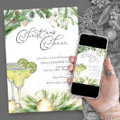 Kerstmis: Margaritas en Mistletoe Party Kaart