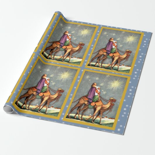 Kerstmis Maria en Jozef Cadeaupapier (Uitgerold)