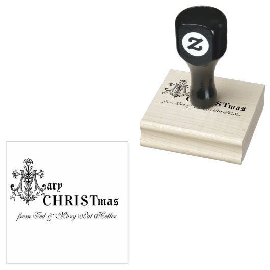 Kerstmis Marian Cross religieuze katholieke begroe Rubberstempel (Gestempeld)
