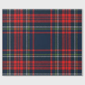 Kerstmis Marine Plaid Cadeaupapier (Vlak)