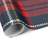Kerstmis Marine Plaid Cadeaupapier (Rol Hoek)