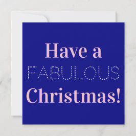 Kerstmis Marine Wit Roze Typografie Foto Feestdagenkaart