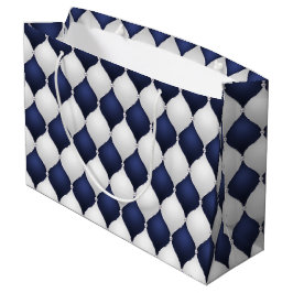 Kerstmis Marineblauw Fluwelen Patroon Groot Cadeauzakje