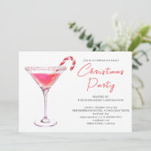 Kerstmis Martini Cocktail | Feestdag Kaart (Staand voorkant)