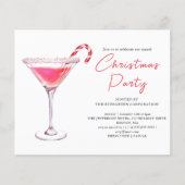 Kerstmis Martini Cocktail | Uitnodiging voor feest (Voorkant)