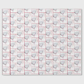 Kerstmis Martini glas met snoepriet Cadeaupapier (Vlak)