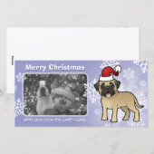 Kerstmis Mastiff / Bullmastiff Feestdagenkaart (Voorkant / Achterkant)