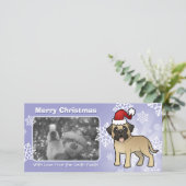 Kerstmis Mastiff / Bullmastiff Feestdagenkaart (Staand voorkant)
