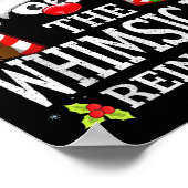 Kerstmis Matching Het Whimsical Rendier Familie  Poster (Hoek)