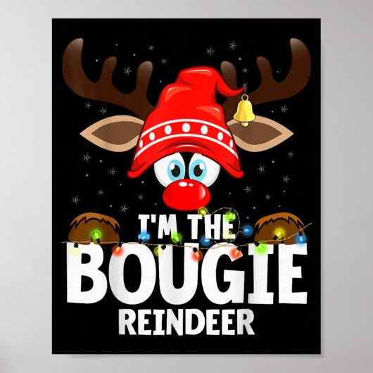 Kerstmis Matching Ik ben de Bougie Rendier Poster (Voorkant)