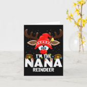 Kerstmis Matching Ik ben de Nana Rendier Kaart (Gele Bloem)