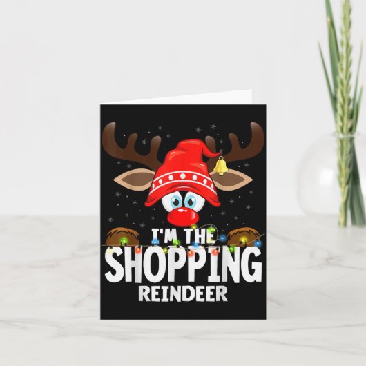 Kerstmis Matching Ik ben de winkelende rendier Kaart (Voorkant)
