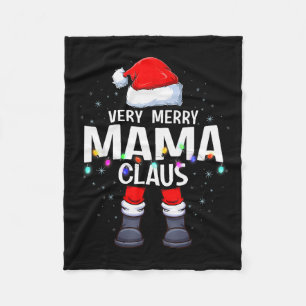 Kerstmis Matching Zeer Vrolijke Mama Claus Pyjama Fleece Deken