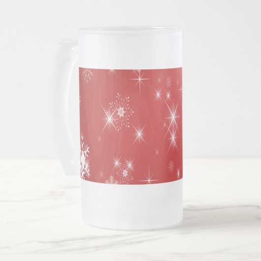 Kerstmis Matglas Bierpul (Voorkant links)