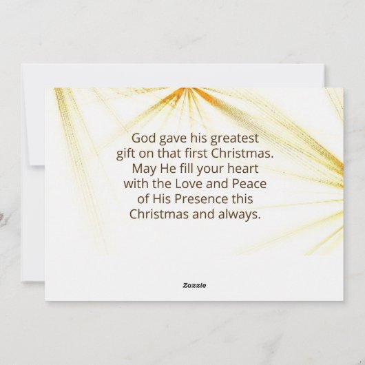 Kerstmis, Matthew 2:10 Modern Star Design Flat Feestdagenkaart (Achterkant)