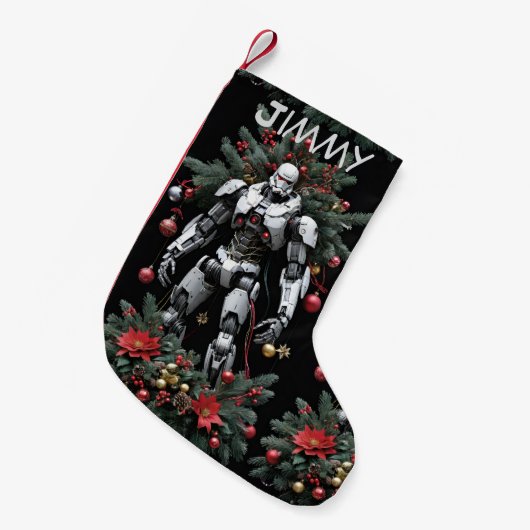 Kerstmis Mech Robot Kleine Kerstsok (Voorkant (Hangend))