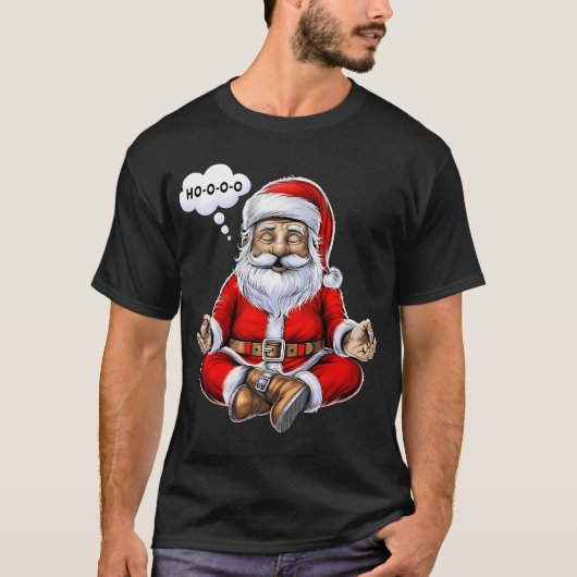Kerstmis meditatie met Kerstman T-shirt (Voorkant)