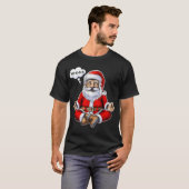 Kerstmis meditatie met Kerstman T-shirt (Voorkant volledig)