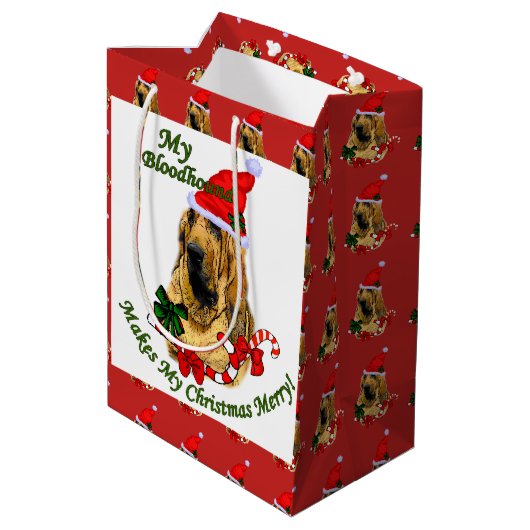 Kerstmis Medium Cadeauzakje (Achterkant Gekanteld)