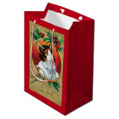 Kerstmis Medium Cadeauzakje (Voorkant Gekanteld)