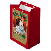 Kerstmis Medium Cadeauzakje (Achterkant Gekanteld)