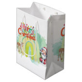 Kerstmis medium cadeauzakje (Voorkant Gekanteld)