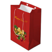 Kerstmis Medium Cadeauzakje (Voorkant Gekanteld)