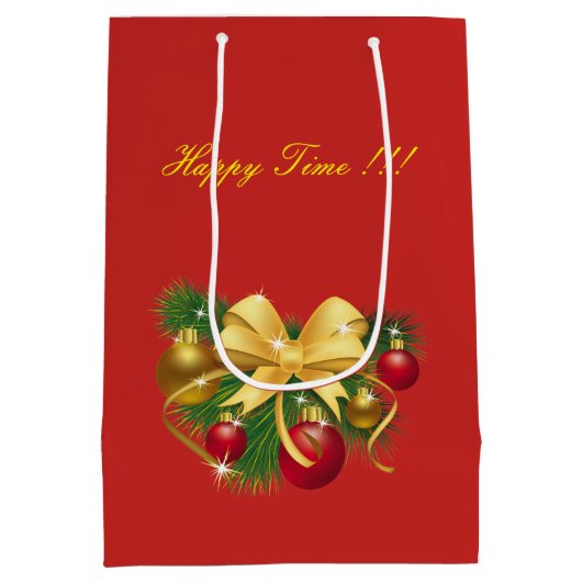 Kerstmis Medium Cadeauzakje (Achterkant)
