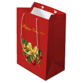 Kerstmis Medium Cadeauzakje (Achterkant Gekanteld)