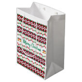 Kerstmis Medium Cadeauzakje (Voorkant Gekanteld)