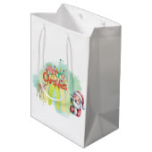 Kerstmis medium cadeauzakje (Achterkant Gekanteld)