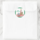 Kerstmis - meerdere producten ronde sticker (Tas)