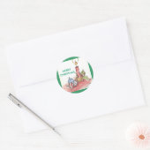 Kerstmis - meerdere producten ronde sticker (Envelop)