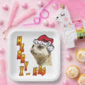 Kerstmis Meerkat Merry Xmas Square Paper Bord (Feest)