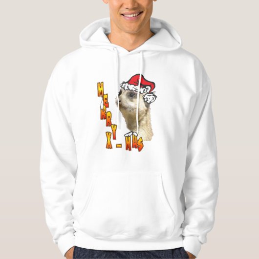 Kerstmis Meerkat Santa Hoodie (Voorkant)
