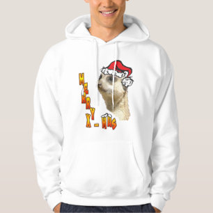 Kerstmis Meerkat Santa Hooed Sweatshirt