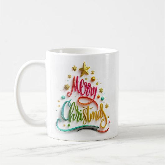 Kerstmis Meerkleurige Mok (Links)