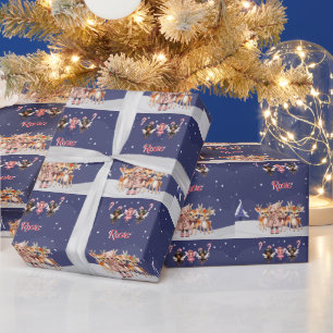 Kerstmis Meisje Rendier Candy Cane Fairies Cadeaupapier