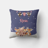 Kerstmis Meisje Rendier Candy Cane Fairies Kussen (Achterkant)