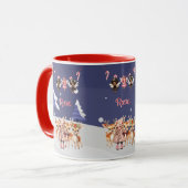 Kerstmis Meisje Rendier Candy Cane Fairies Mok (Voorkant links)