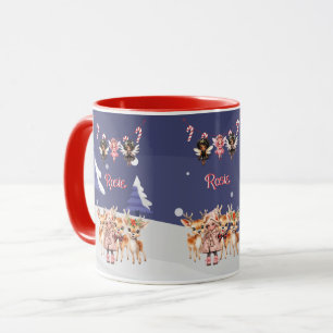Kerstmis Meisje Rendier Candy Cane Fairies Mok